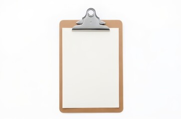 Blank clipboard for ideas embracing minimalism in office space