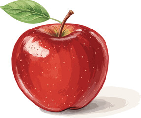 Red Apples in isolated background vector design, Red Apple Illustration vector design