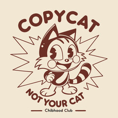 Copycat - Fun and Playful Cartoon Cat Vector Design