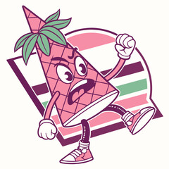 Quirky Cartoon Cone Character - Fun and Playful Vector Design