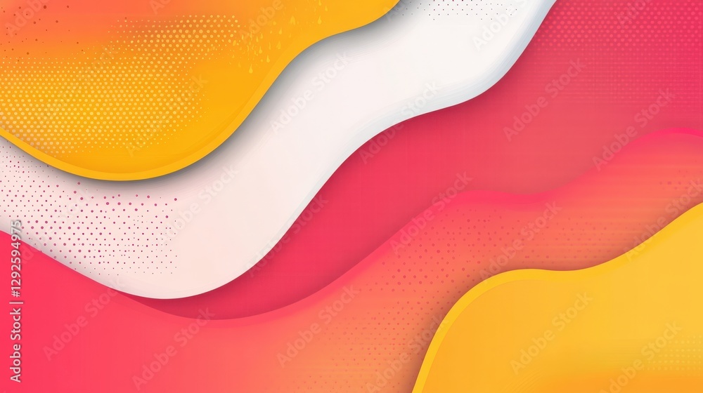 Poster abstract design with flowing shapes in vibrant colors creating a dynamic visual effect