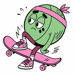 Laid-Back Skater Character - Playful and Expressive Artwork