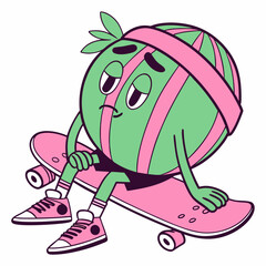 Laid-Back Skater Character - Playful and Expressive Artwork
