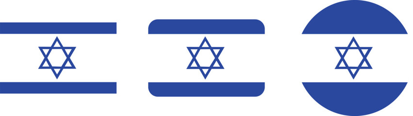 Israel Flag Design Elements, Vector Graphic
