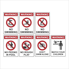 No swimming, No water play flat symbol