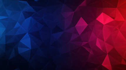 Fototapeta premium Vibrant geometric background featuring dark blue and red triangular patterns, creating dynamic and modern visual effect. Ideal for digital design and abstract art