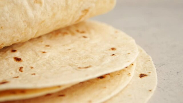 homemade roti chapati on table .