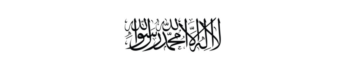 Flag of the Islamic Emirate of Afghanistan. Afghanistan flag long banner digital vector illustration