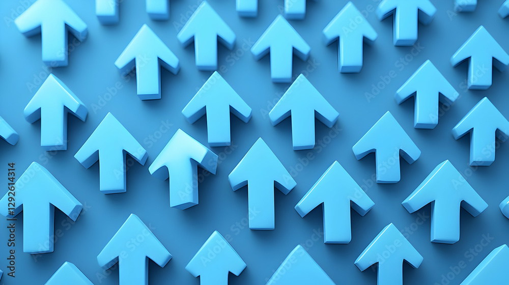 Poster blue abstract arrow pattern direction upward background design