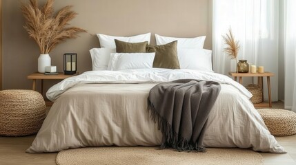 A soft bed in the bedroom