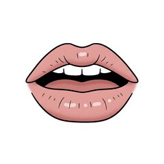 An open mouth against a white background.