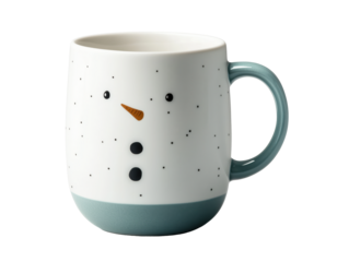 Charming Snowman White Porcelain Mug: Enjoy Winter Beverages in Style - Perfect for Cozy Gatherings or as a Delightful Gift for the Season!