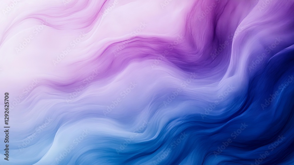 Poster soft and flowing abstract gradient with pink, purple, and blue hues, evoking serenity and calmness. 