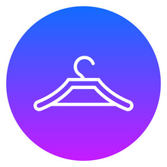 Gradient Line Art Clothes Hanger Circle Icon