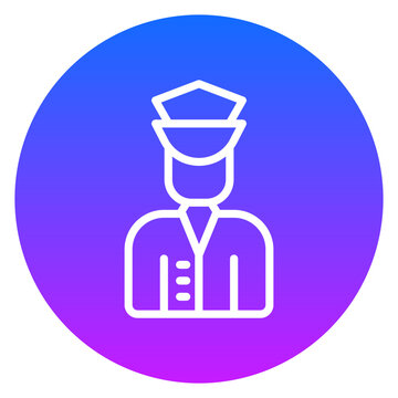 recommend clip art: Gradient Line Art Doorman Circle Icon
