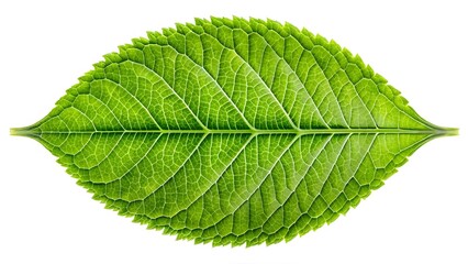 Obraz premium Single Green Leaf Macro Shot