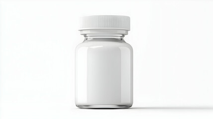 Clear Glass Jar with White Lid for Storage and Presentation Use