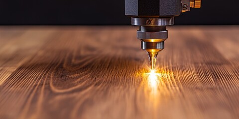 precision laser engraving on wood surface