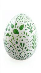 Fototapeta premium decorated easter egg with green color theme. cute easter egg.