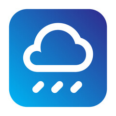 Hard rain Solid gradient icon