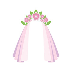 Wedding Veil Floral Elegant Bridal Ceremony