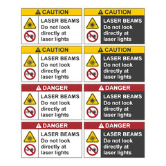 warning laser beam flat symbol