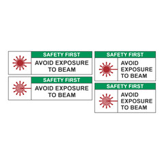 warning laser beam flat symbol