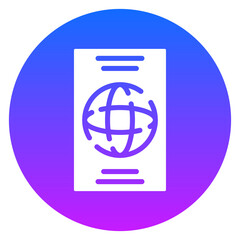 Gradient Glyph Passport Square Icon