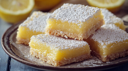  lemon bars sweet pastry dessert squares homemade recipe tasty treat food tart sugar baking