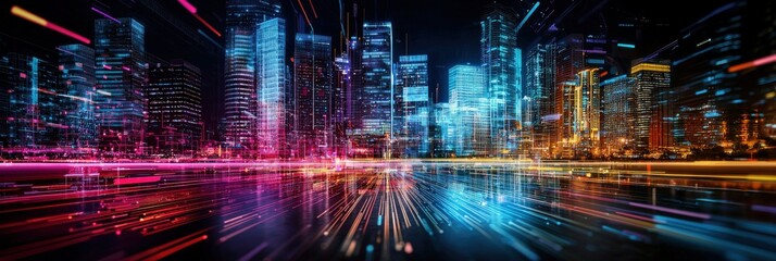 Digital twin city where AI creates a real-time holographic simulation of urban infrastructure, futuristic smart city planning concept