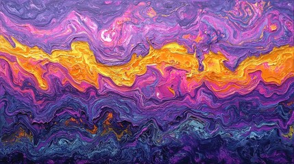 bstract neon waves in purple and pink