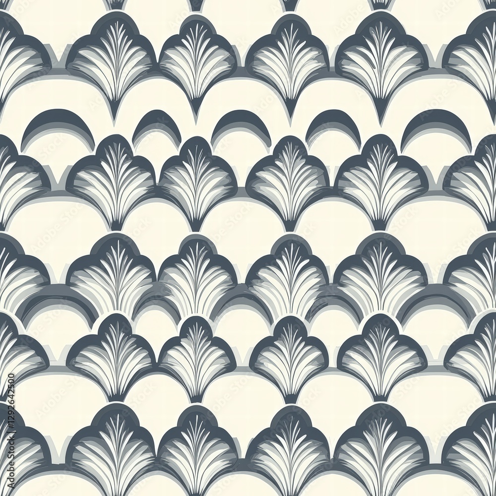 Poster minimalist pattern with a clean white background highlighting subtle textures and visual interest