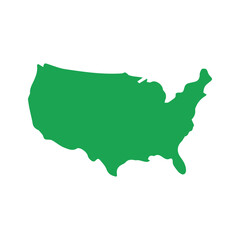map of the United States green icon