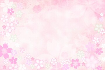 春の桜のピンクの和風背景