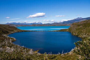 lake and mountains