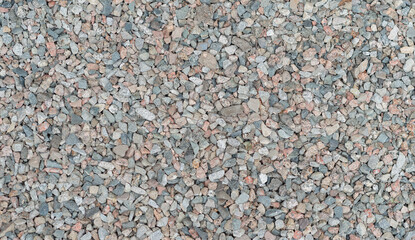 Close-Up View of Multicolored Decorative Gravel Background Texture