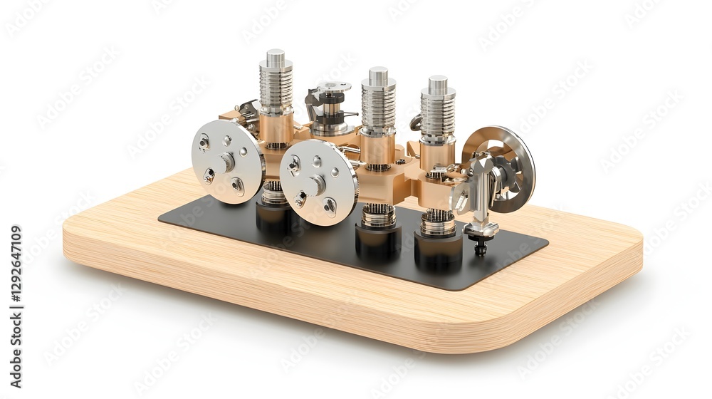 Poster 3d rendered image of a card shuffle machine in action the image depicts a sophisticated device desig