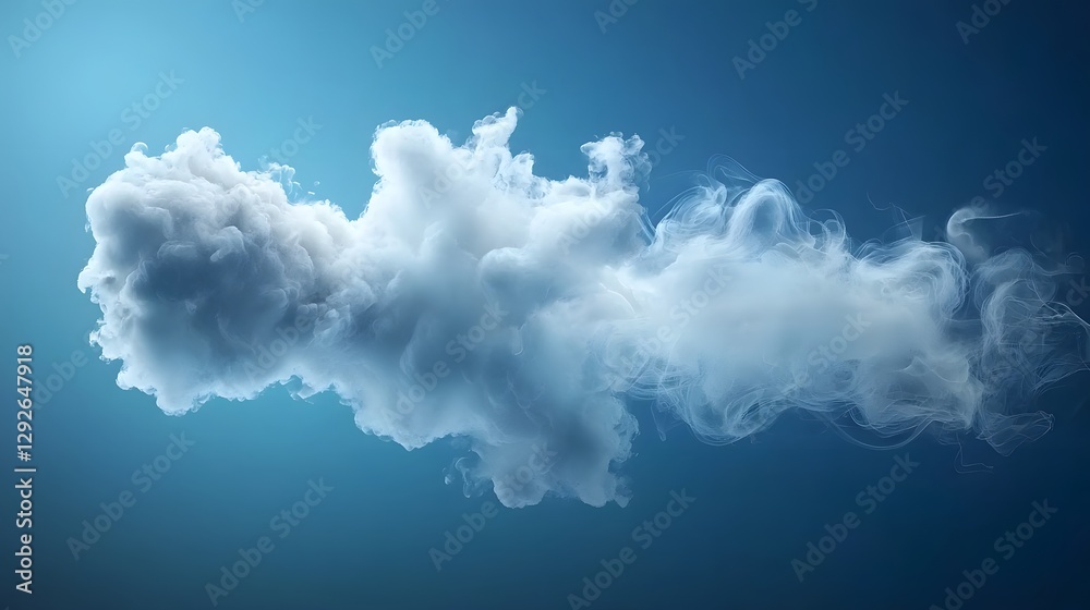 Poster A captivating and ethereal 3D render of swirling vapor clouds in abstract shapes and patterns creating a mesmerizing and dreamlike atmosphere