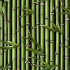Obraz premium Towering bamboo tree with numerous stalks creating a dense canopy of green leaves and stems