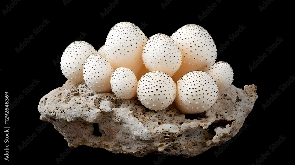 Poster A close up photograph showcasing the intricate details and unique properties of Cryptococcus neoformans a fungal species known for its ability to absorb gamma radiation
