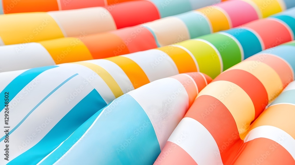 Poster A close up view of the vibrant overlapping fabric patterns on the surface of a partially inflated air balloon creating a captivating and dynamic visual composition