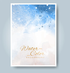 Cards with bright colorful vector watercolor background. Design for your date, postcard, banner.