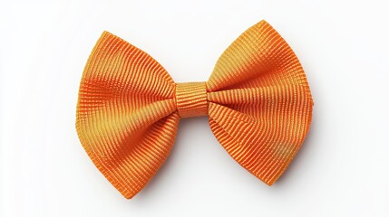photo realistic of orange bow. orange bow on white background