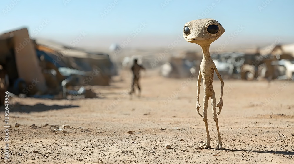 Poster a fantastical and imaginative depiction of an alien species uniquely adapted to survive the challeng