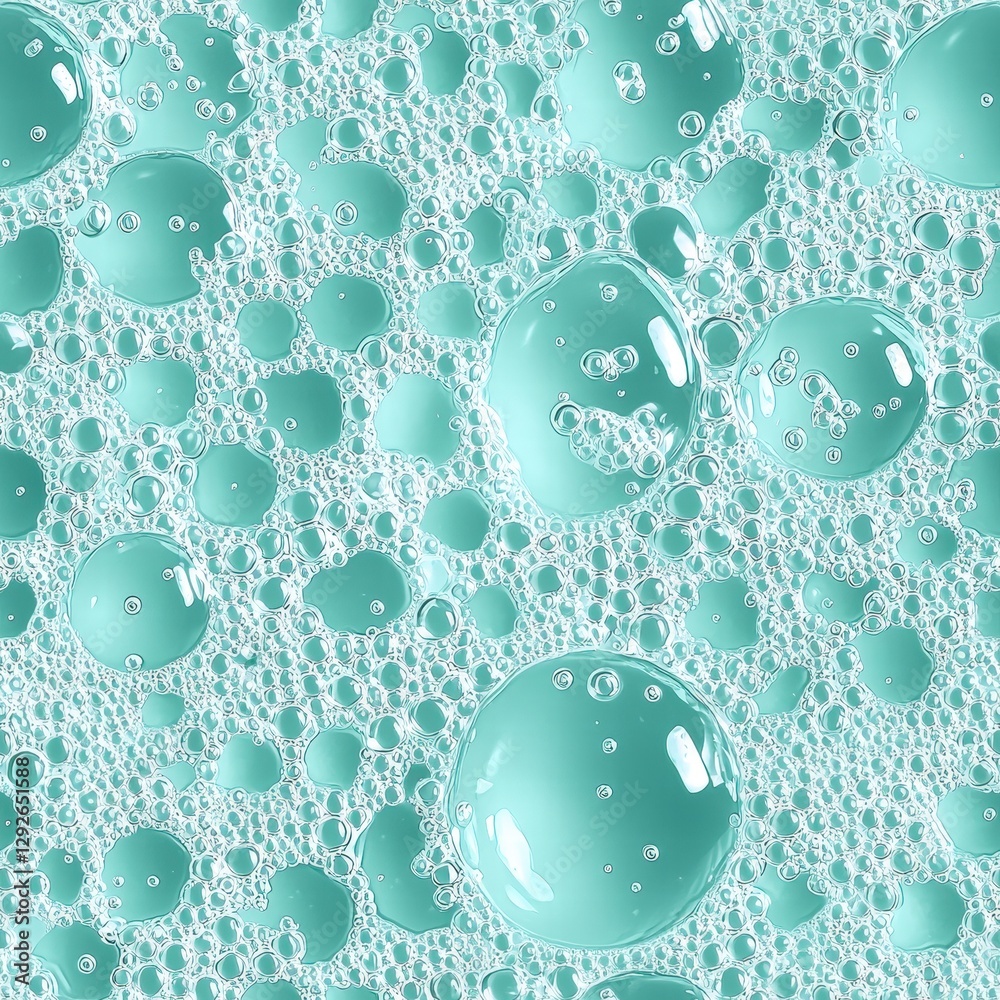 Poster clear water bubbles rising to the surface creating a refreshing and invigorating visual effect