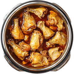 cooked chicken in a pot  png
