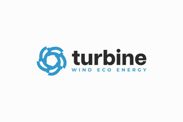 creative turbine wind eco energy icon logo design vector ideas. modern turbine, power, circle, fan, rotation, and blade symbol logo business vector design template isolated on white © Alfian_santoyan