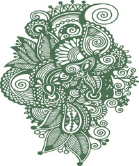 Beautiful flower art and mandala vector design