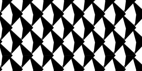 Seamless pattern with abstract shapes. Black and white geometric wallpaper. Vector seamless pattern. Repeating geometric abstract elements. Stylish monochrome background design. 