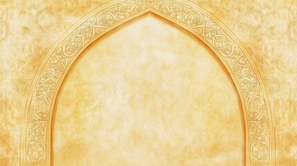 Ornate Golden Arch Design with Intricate Patterns and Subtle Textures Ideal for Background or Decorative Use